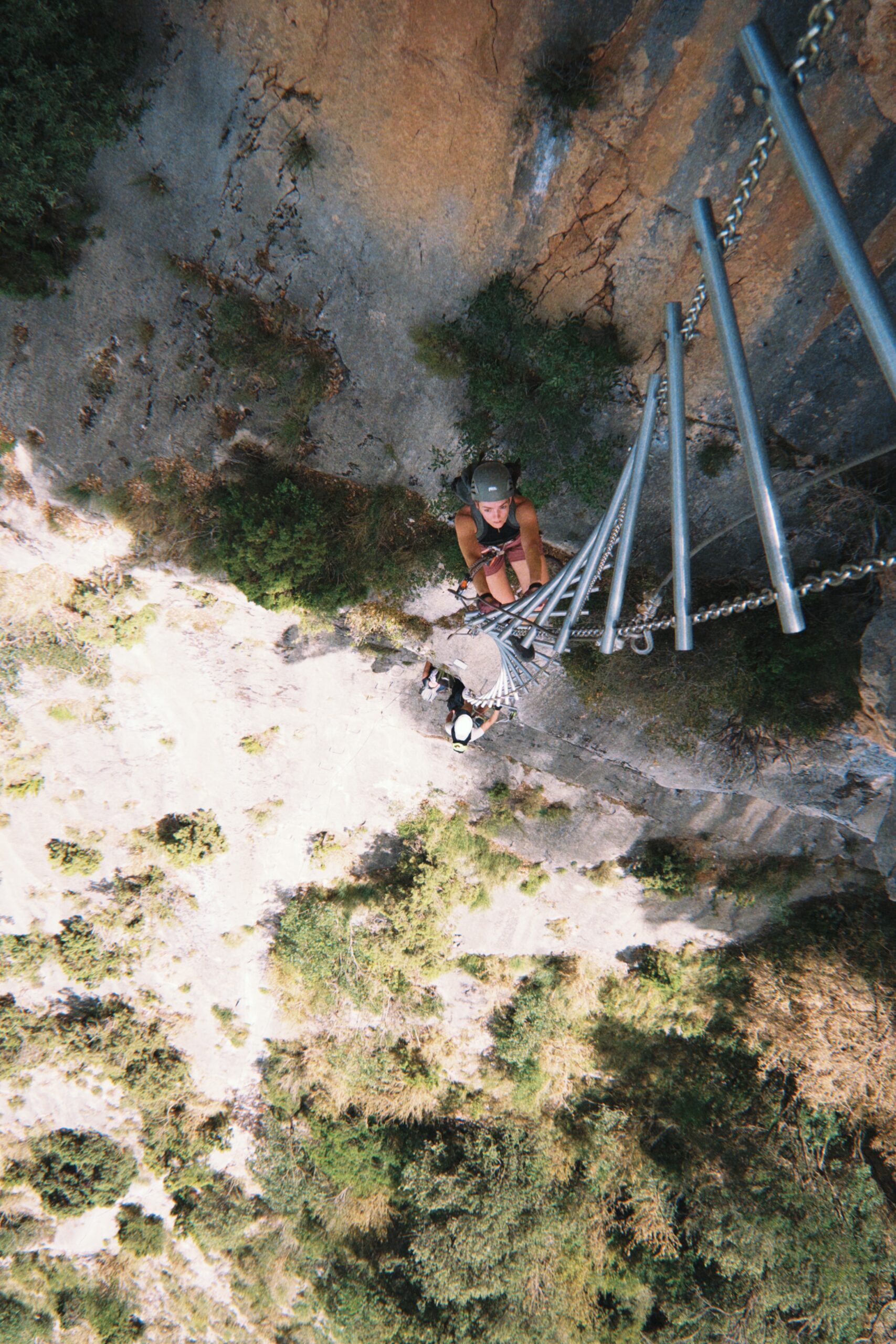 The long Roca Narieda via ferrata above Figols i Alinya in the Pyrenees